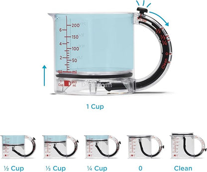Dreamfarm Upcup All-in-1 Adjustable Measuring Cup, Metric & Imperial Measurements up to 1 Cup - Black/Clear - Image 9
