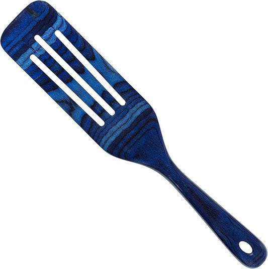Baltique Malta 13 Inch Wooden Slotted Spurtle Spatula – Colorful Layered Birch Cooking Utensil for Stirring, Mixing & Serving