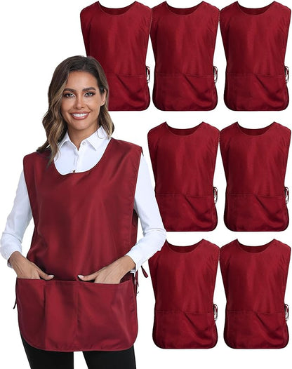 Xeoxarel Unisex Cobbler Apron with 3 Pockets, Smock Vest Apron, Suitable for Cooking，Kitchen，Garden，Hairstylist，Cleaning，Art