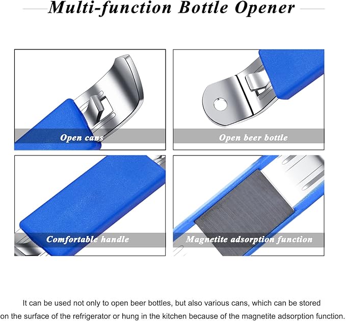 3 Pieces Magnetic Bottle Openers Can Opener Classic Beer Opener Stainless Steel Small Bottle Opener Can Tapper with Magnet for Camping and Traveling HANCELANT - Image 2