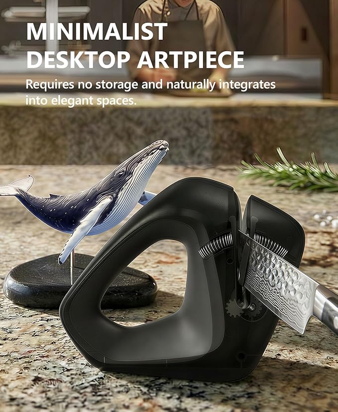 Professional Precision Knife Sharpener - Adaptive Tech Ends Angle Guesswork, Delivers a Pro Edge in Seconds, Safely Protects Blades, All Blades Compatible, Installation-Free, Durable & Effortless Care