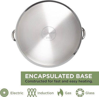 Ecolution Stainless Steel Stock Pot, Encapsulated Induction Ready Cooking Pot with Glass Lid, Oven Safe, Dishwasher Safe Soup Pot, 24-Quart - Image 5