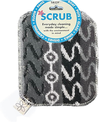 Skoy Scrub, 1-piece Reusable, Non-Scratching Dish Scrubber for Kitchen and Household Cleaning, Planet-Friendly, Dishwasher Safe Soft Scrub, Monochromatic Colors by Skoy