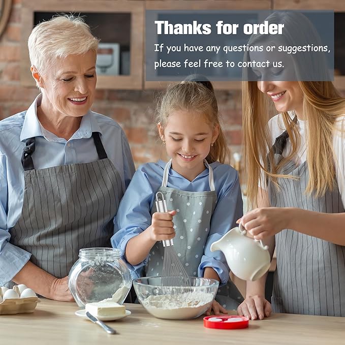 OYV Grey Silicone Whisk, Professional Whisks For Cooking Non-Scratch, Stainless Steel & Silicone Wisk, Plastic Rubber Whisk Tool For Nonstick Cookware Pans, Silicon Wisks Set of 3 - Image 7