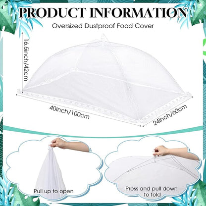 Leitee 3 Pcs Inflatable Serving Bar Kit Includes Salad Buffet Tray with Drain Plug Mesh Food Cover Food Drink Containers and Inflator for Ice Supplies Halloween Party Camping Picnic(White)