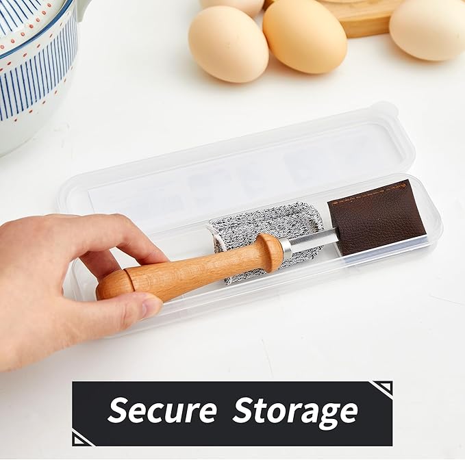 Bread Lame Sourdough Scoring Tool - Dough Scorer Cutter Knife with 10 Stainless Steel Razor Blades, Finger Sleeves and Protective Cover, Essential Baking Supplies for French Baguttes & Homemade Bread - Image 5