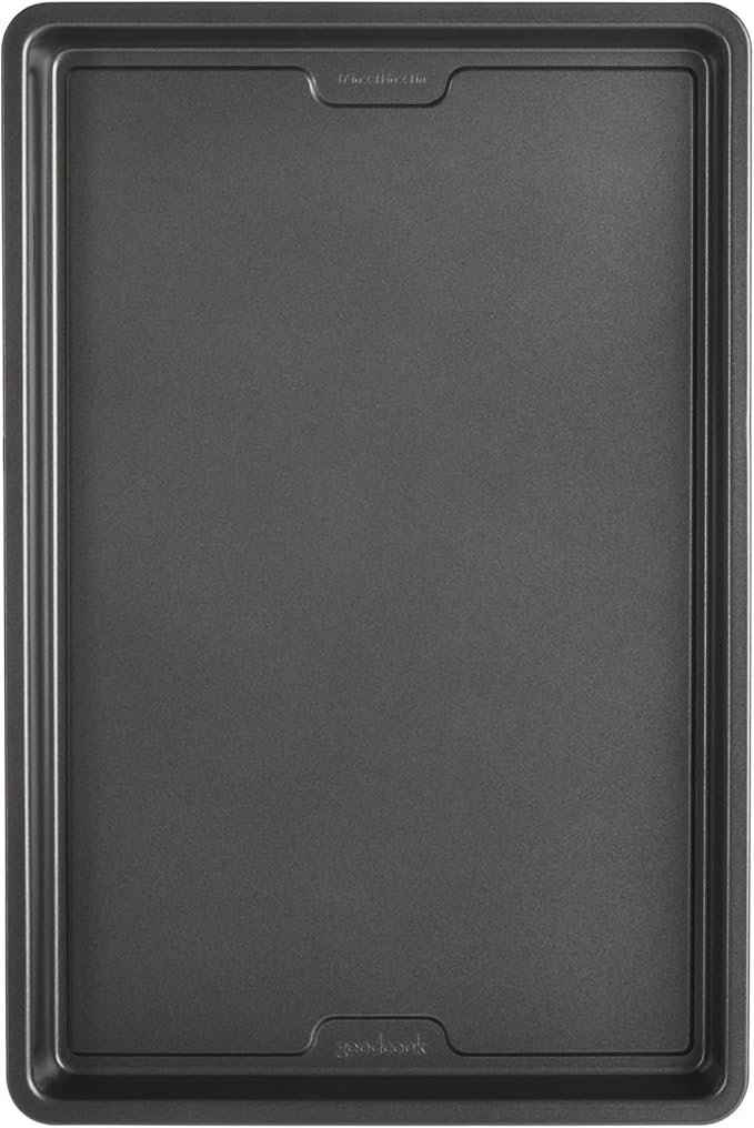 GoodCook PRO Large Baking Sheet Pan Nonstick Warp & Scratch-Resistant Dishwasher-Safe Carbon Steel Construction for Even Baking Oven Safe to 480°F, 11 x 17-Inch, Gray by GoodCook