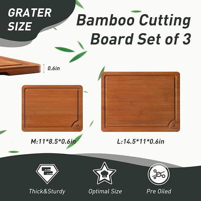 Bamboo Cutting Board Set Non Slip Feet Over Sink Day Gifts Best Mama Mommy Bonus Busy Mom Ever Christmas Xmas Birthday Law Step Stepmom Stepmother Who Have Everything Good Unique Useful Present - Image 2