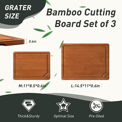 Bamboo Cutting Board Set Non Slip Feet Over Sink Day Gifts Best Mama Mommy Bonus Busy Mom Ever Christmas Xmas Birthday Law Step Stepmom Stepmother Who Have Everything Good Unique Useful Present - Image 2