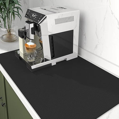 WISELIFE Dish Drying Mat Super Absorbent Drying Mat Large Dish Drying Mats for Kitchen Counter Easy Clean Dish Mat Kitchen Drying Mat16"x 24" Classic Black - Image 2