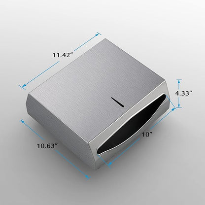 Paper Towel Dispenser Wall Mount - Multifold Trifold Paper Towel Dispensers, Large Capacity Stainless Steel Tissue Holder, Suitable for Bathrooms and Public Places - Image 2