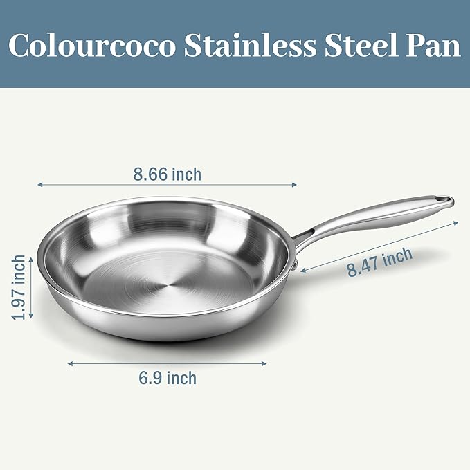 Stainless Steel Cookware Set - 10.26-Inch 3-Ply Heavy Duty Kitchen Set, Detachable Handle, Induction Compatible, Oven and Dishwasher Safe for All Cooktops - Image 2