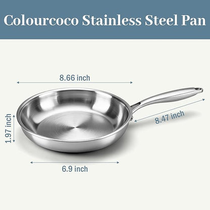 Stainless Steel Cookware Set - 10.26-Inch 3-Ply Heavy Duty Kitchen Set, Detachable Handle, Induction Compatible, Oven and Dishwasher Safe for All Cooktops - Image 2