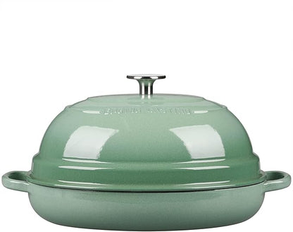 EDGING CASTING Enameled Oval Cast Iron Dutch Oven Pot with Lid, Bread Dutch Oven for Sourdough Bread Baking, Dutch Oven Bread, Bread Oven, 6QT, Sage Green - Image 7
