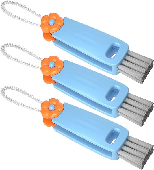 3 in 1 Cup Lid Gap Cleaning Brush Set, Multifunctional Bottle Clean-ing Brush, Cup Lid Gap Cleaner, Home Kitchen Crevice Cleaning Brush Tools (Blue) by Nodirz