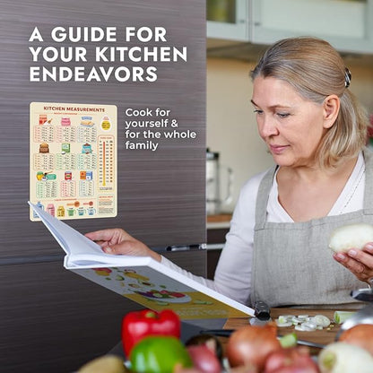 Kitchen Conversion Chart Magnet for Easier Cooking & Kitchen Baking - Kitchen Gadget Baking Gifts - Metric Conversion Chart for Cooking - Cute Kitchen Accessories - Kitchen Needs Baking Accessories - Image 6