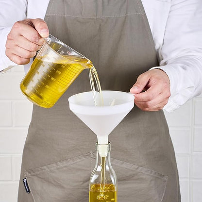 Restaurantware-Met Lux 16-ounce Plastic Funnel, 1 Plastic Funnel - Precise Spout, White Pouring Tool, Wide Spout, For Transferring Ingredients - Image 5
