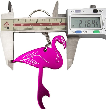 SWATOM Pink Flamingo Bottle Opener Keychain Beer Openers Tool Key Chain Ring Accessories