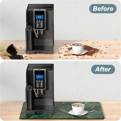 Rnivvi Coffee Mat, 16" x 24" Cute Tropical Theme Coffee Bar Mats for Espresso Machine Station Accessories and Organizer, Hide Stain Rubber Backed Absorbent Dish Drying Pad for Kitchen Counter, Palm - Image 6