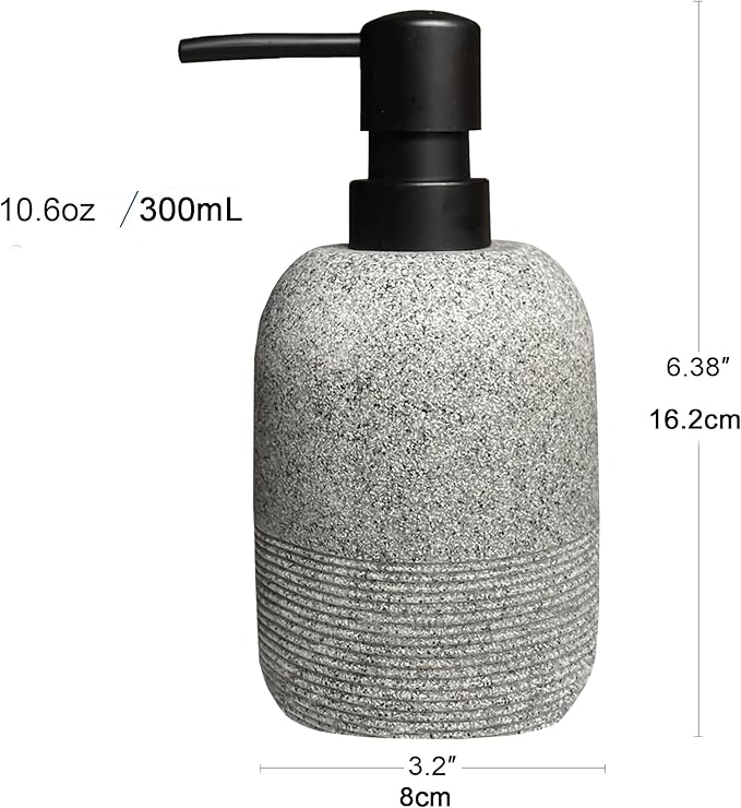 GalDal Soap Dispenser Grey,Hand Soap Lotion Dispenser for Bathroom Countertop,Soap Dispenser for Kitchen. - Image 4