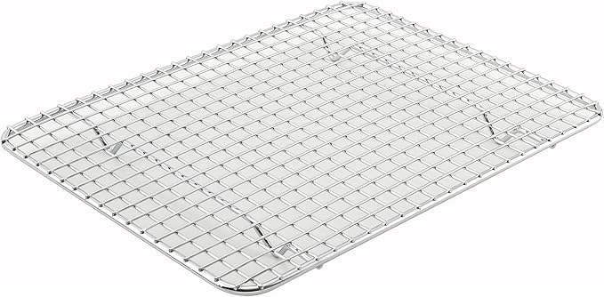 Winco Pan Grate, 8-Inch by 10-Inch,Chrome, Half Size by Winco