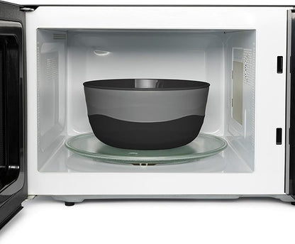 Pera Mixing Bowls with Lids Set, 8 Piece (4 Bowls + 4 Airtight Lids), BPA Free Nesting Kitchen Bowl Set for Mixing & Food Storage, Microwave & Dishwasher Safe (Black)