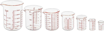 Ackers 7-Piece Glass Measuring Cup Set, Borosilicate Beaker Style Nesting Liquid Measuring Cups - Image 9