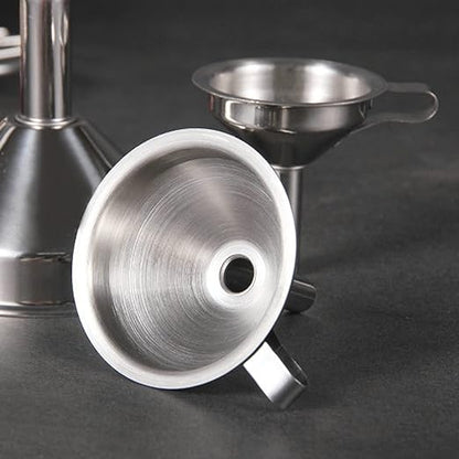 Small Funnels for Filling Bottles, Stainless Steel Small Kitchen Funnel Set of 3, Food Grade Mini Funnels for Kitchen Use Filling Bottles Liquor Flask Tiny Spice Cooking Powder Water 3in&2.2in&1.8in - Image 7