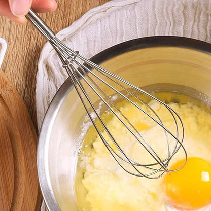 Digead Mini Wire Whisk, 3-Pack - 8, 10 & 12 Inch Small Whisk for Cooking - Ergonomic Spiral Handle, 304 Stainless Steel - Ideal for Whisking, Beating, Blending & Mixing Sauces - Silver - Image 3