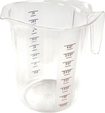 Winco Measuring Cup, Polycarbonate, 4-Quart, Clear by Winco