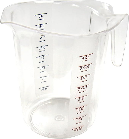 Winco Measuring Cup, Polycarbonate, 4-Quart, Clear by Winco