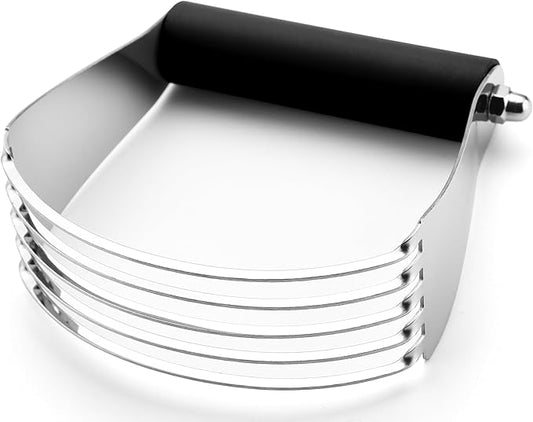Spring Chef Dough Blender, Top Professional Pastry Cutter with Heavy Duty Stainless Steel Blades, Large Size, Black by SpringChef