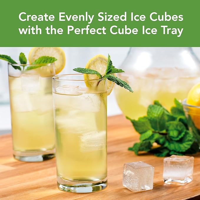 Tovolo Silicone Ice Cube Tray Oyster Gray Pack of 2 BPA Free Ice Tray Mold for Coffee Drinks Cocktails, Dishwasher Safe Easy Release Perfect 1 Inch Cube Ice Tray for Whiskey Bourbon Spirits