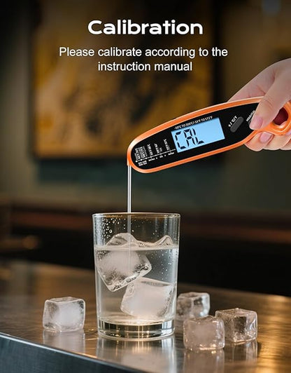Digital Meat Thermometer for Cooking with Dual Probe, Large Backlit & Calibration, Kitchen Food Thermometer for Candy, Oven, Grill, BBQ, Smoker, Oil Fry Instant Read Thermometers Gift for Dad