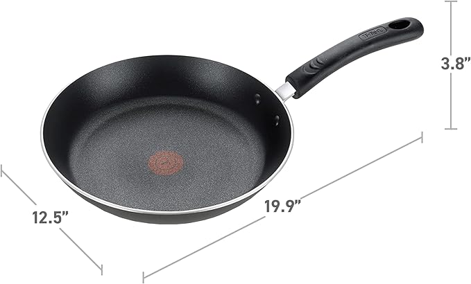 T-Fal Experience Nonstick Fry Pan 12.5 Inch, Induction, Oven Broiler Safe 400F, Non Stick Frying Pan, Skillet, Kitchen Egg Pan, Omelet Pan, Cookware, Pots and Pans, Home, Dishwasher Safe, Black - Image 7