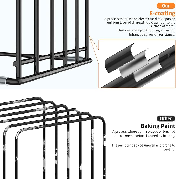 KORRTFID Kitchen Cabinet Organizer, Steel Cookware Holder, Divided Holder with 5 Slots for Skillets Baking Tray and Chopping Board Rack - Baking Pan Holder Storage (1 PC) - Image 8