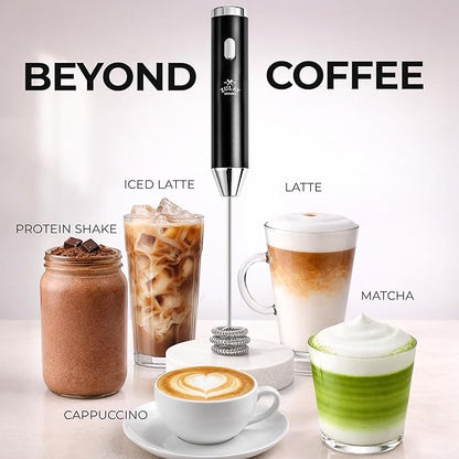 Zulay Kitchen Metal Rechargeable Milk Frother, 3 Whisk Attachments Handheld Frother Wand, 1800mAh USB-C Charging, Electric Drink Mixer for Protein, Matcha & Powders - One Charge Lasts up to 6 Months - Image 6