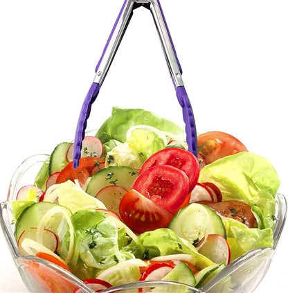 7 Pack Kitchen Tongs Set 7-Inch Color Mini Small Food Tongs with Stainless Steel Silicon Handles and Nylon Tips Heat Resistant Tongs for Cooking, Serving, BBQ, Grilling, Salad and More - Image 6