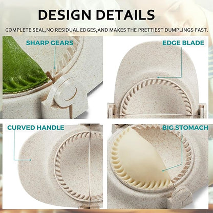 Empanada Maker Press, 6 Inch Extra Large Dumpling Maker Set with Dough Cutter, Dumpling Mold Set for Pierogi, Pastelitos, Calzone, Turnovers, Chinese Dumpling 6"