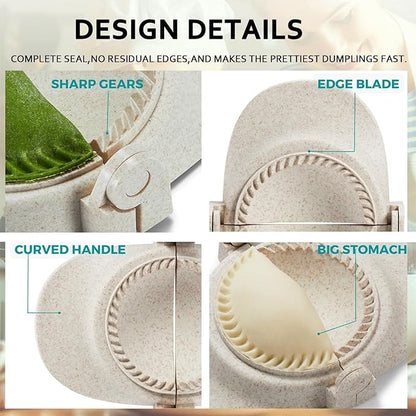 6 Inch Empanada Maker Press, Extra Large Dumpling Maker Set with Dough Cutter, Dumpling Mold Set for Pierogi, Pastelitos, Calzone, Turnovers, Chinese Dumpling-2Sizes 6"+4"