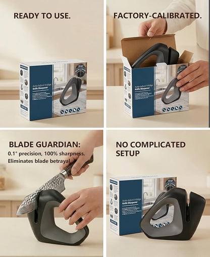 Professional Precision Knife Sharpener - Adaptive Tech Ends Angle Guesswork, Delivers a Pro Edge in Seconds, Safely Protects Blades, All Blades Compatible, Installation-Free, Durable & Effortless Care