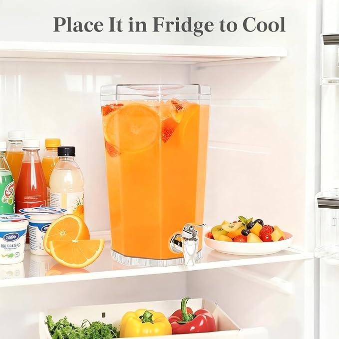 Lifewit 1 Gallon Drinks Dispense for Partiesr, Small Beer Dispenser, Plastic Beverage Pitcher for Cocktail, Soda, Tea, Juice Container for Lenmonade Stand, Mimosa Bar Supplies, 27 x 16 cm/10x6" - Image 4