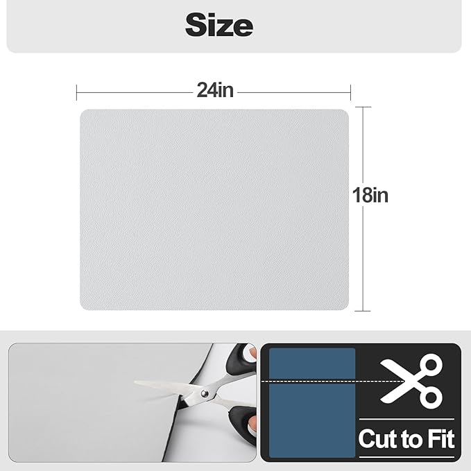 Ecotrim - Dish Drying Mat for Kitchen Counter | Coffee Bar Mat for Countertops | Heat Resistant Drainer Mat with Non-slip Rubber Backed | Hide Stain Kitchen Absorbent Draining Mat | Light Grey 18"x24" - Image 6