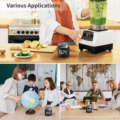 Digital Kitchen Timer,Countdown Countup Timer with Large LED Display Volume Adjustment,Timer for Cooking, Classroom Time for Kids and Teachers. (Silver) - Image 6