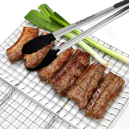17" Kitchen Tongs with Silicone Tips, High Heat Resistant Grill Tongs in Stainless Steel - Image 7