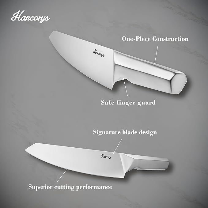 Kitchen Knife Set, Japanese Stainless Steel Knife Block Set with Built-in Sharpener, Sharp Knives with Non-slip Ergonomic Handle - Dishwasher Safe, Home Essential Gifts - Image 4