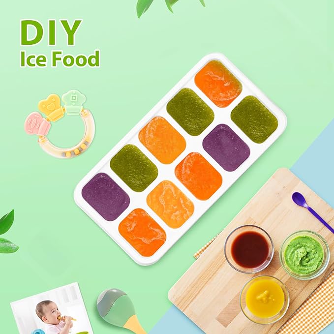 DOQAUS Ice Cube Tray with Lids - 4 Pack Stackable Silicone Ice Trays for Freezer, BPA & LFGB Safe, Easy Release for Kitchen, RV, Cocktail, Coffee, Soup & Food - Image 7