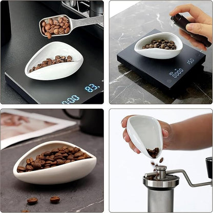 Coffee Bean Dosing Cup and Spray Bottle Set, Coffee Bar Espresso Accessories, Ceramic Dosing Vessel/Single Dose Measuring Tray Kit, Ceramic Single Dosing Tray For Coffee or Tea, Coffee Lover Gifts - Image 3