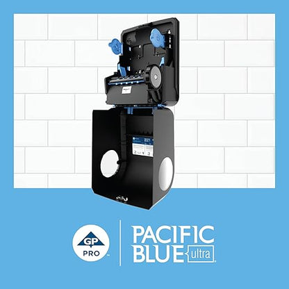 Pacific Blue Ultra 8" High-Capacity Mechanical Paper Towel Dispenser by GP PRO (Georgia-Pacific), Black, 59589, 12.9" W x 9" D x 16" H, 1 Dispenser - Image 3