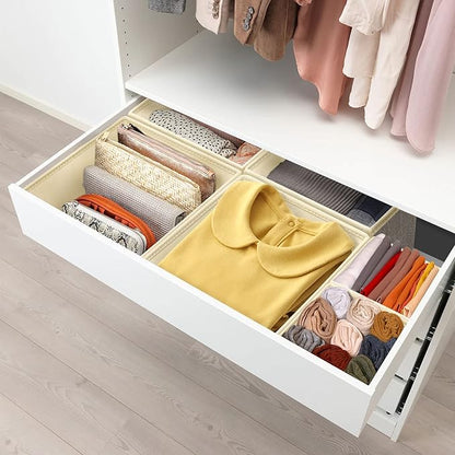 12 Pack Drawer Organizers for Clothing, Foldable Clothes Storage Box Closet Dresser Drawer Organizers Dividers, Bedroom Organization Fabric Bins for Baby Clothes Underwear Sock Bra Ties (Beige) - Image 7